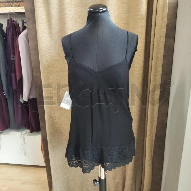CANOTTA DONNA TWIN SET NERA TRASPARENTE | Mercatino dell'Usato Domodossola 1