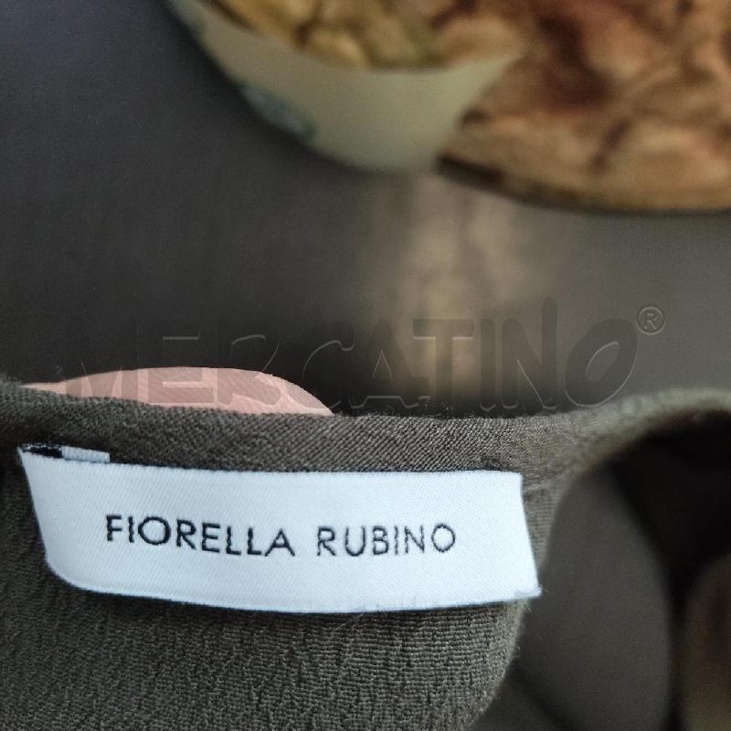 CANOTTA DONNA VERDE INSERTO PIZZO NERO FIORELLA RUBINO | Mercatino dell'Usato Domodossola 5