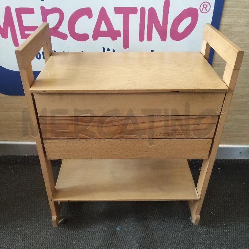 CARRELLO PORTA CUCITO LEGNO  | Mercatino dell'Usato Domodossola 1