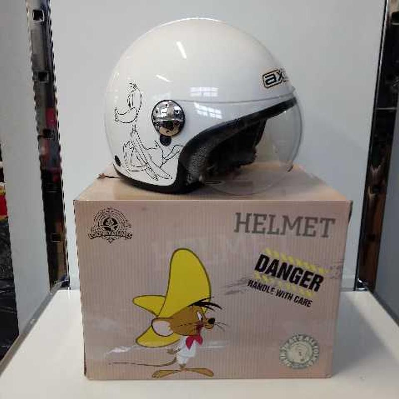 CASCO MOTO AXO BIANCO LOONEY TUNES+ VISIERA RICAMBIO | Mercatino dell'Usato  Domodossola