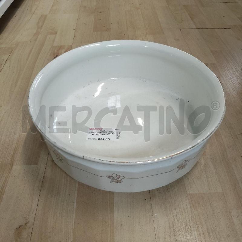 CATINO CERAMICA LAVENO DECORO DORATO | Mercatino dell'Usato Domodossola 1