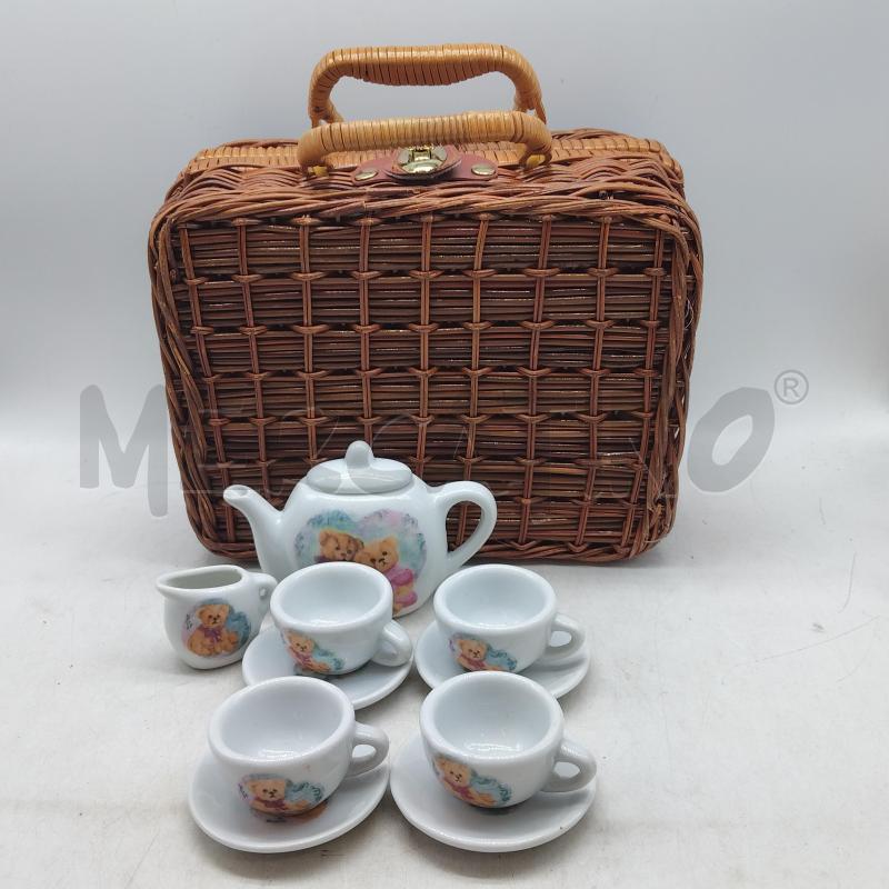 CESTINO CON SERVIZIO CAFFE' GIOCO CERAMICA ORSETTI | Mercatino dell'Usato Domodossola 1