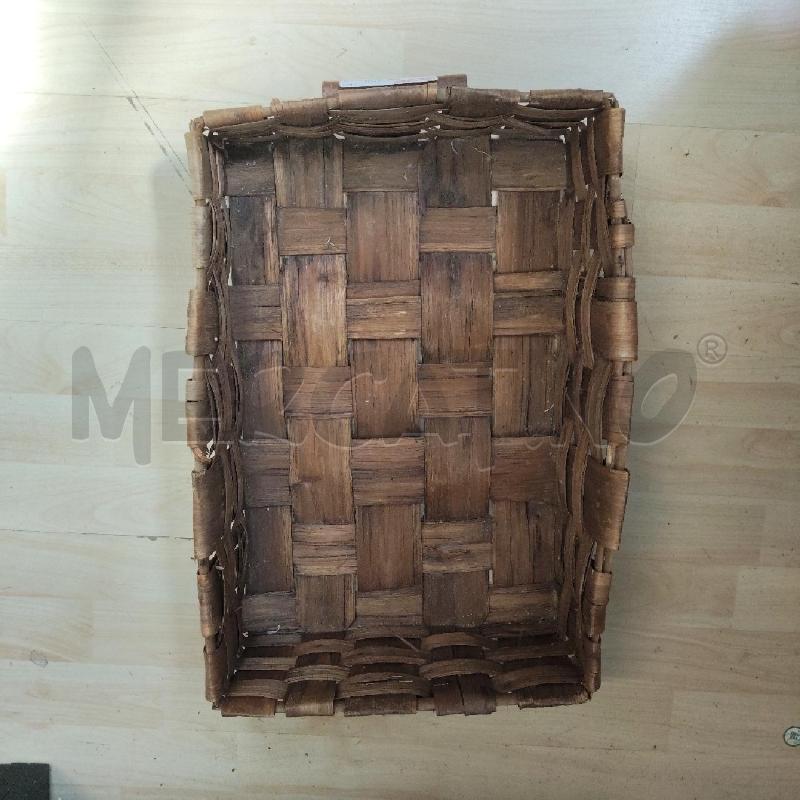 CESTO BANANO RETTANGOLARE MANICI LEGNO | Mercatino dell'Usato Domodossola 2