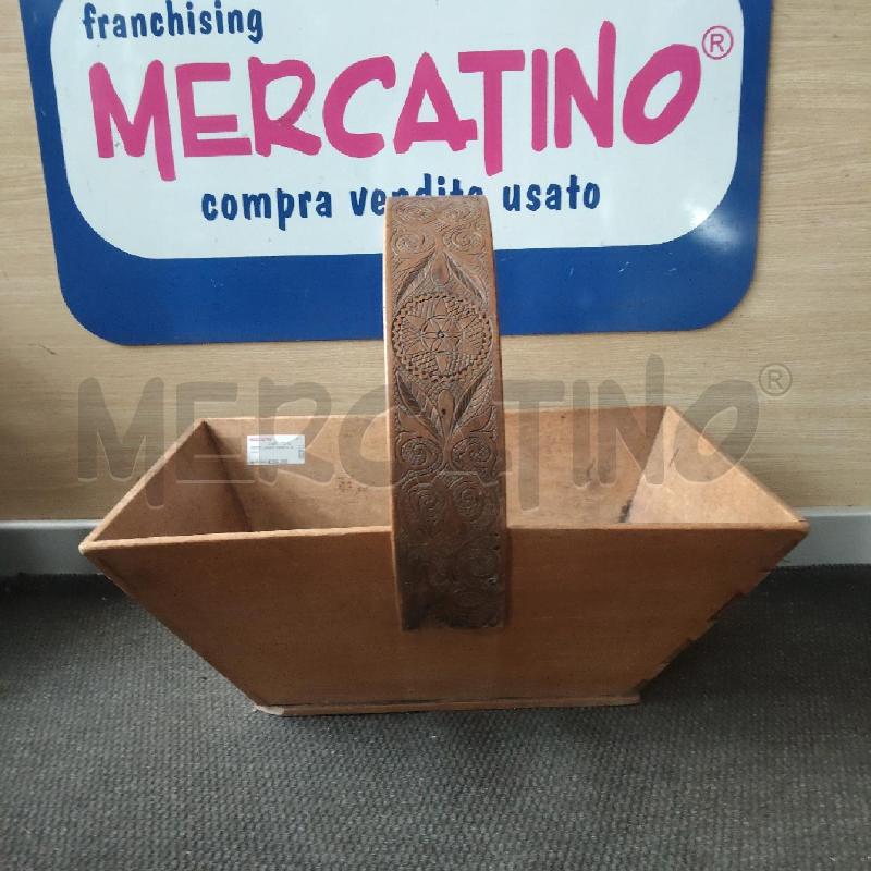 CESTO LEGNO MANICO INCISO | Mercatino dell'Usato Domodossola 1
