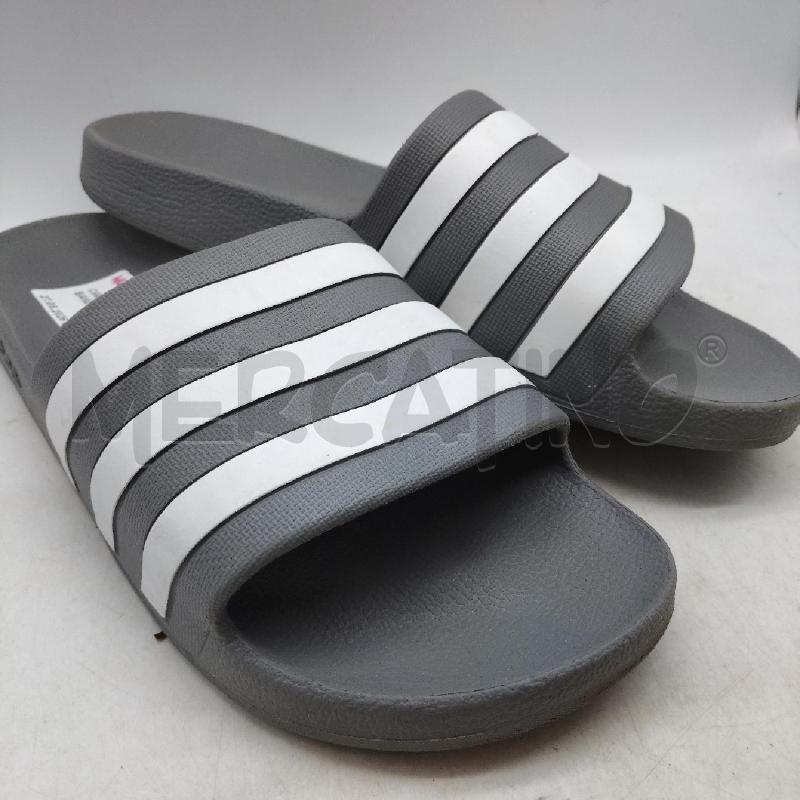 CIABATTE UOMO GRIGIE BANDE BIANCHE ADIDAS | Mercatino dell'Usato Domodossola 2