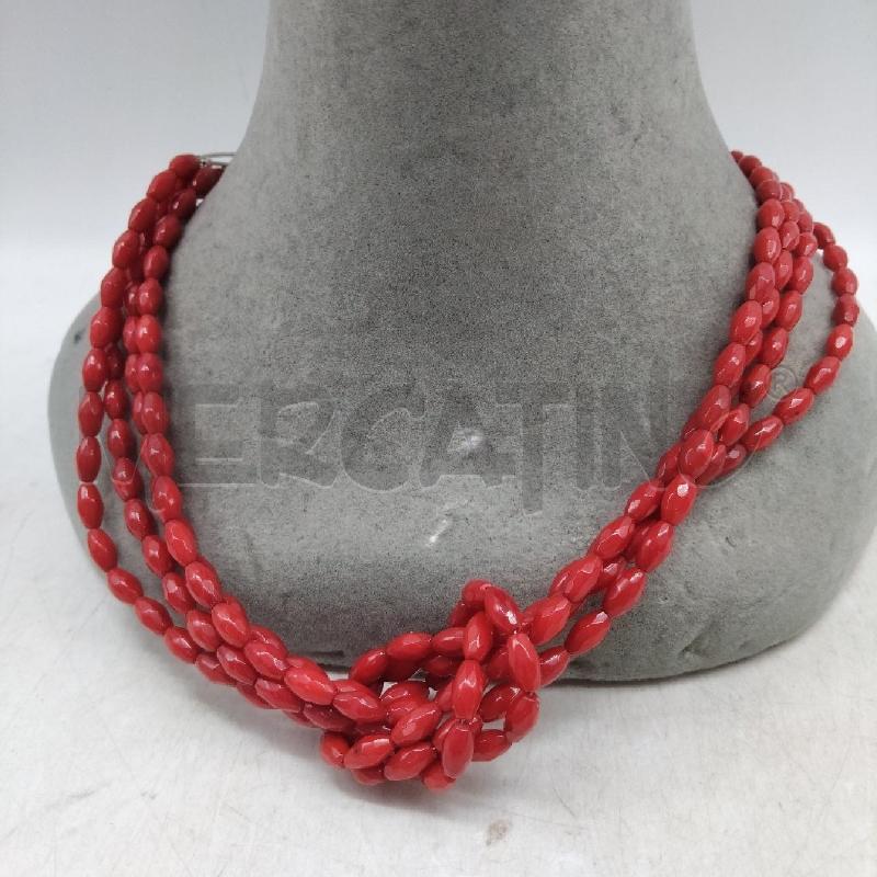 COLLANA 4 FILI ROSSA | Mercatino dell'Usato Domodossola 1