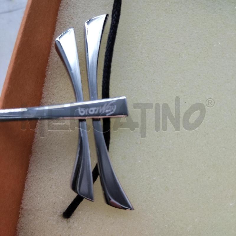 COLLANA BROSWAY LIBELLULA ARGENTO CORDINO NERO | Mercatino dell'Usato Domodossola 3