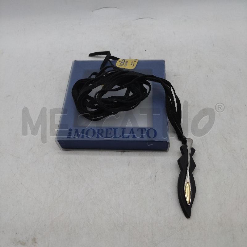 COLLANA MORELLATO CORDONCINO NERO CIONDOLO | Mercatino dell'Usato Domodossola 1