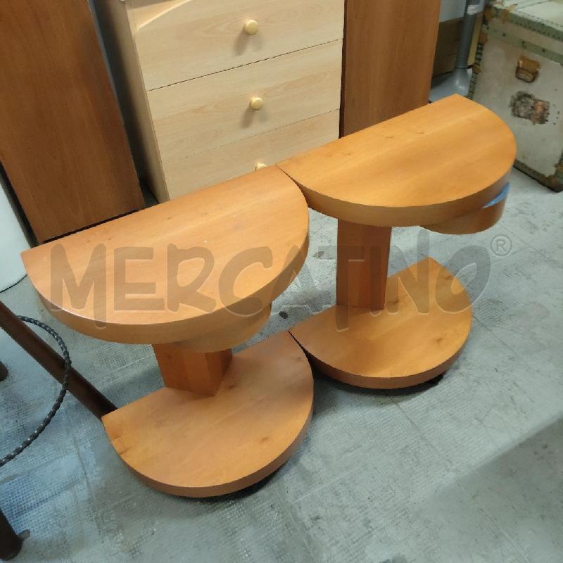 COMODINI COPPIA CHIARI ROTELLE MEZZA LUNA  | Mercatino dell'Usato Domodossola 3