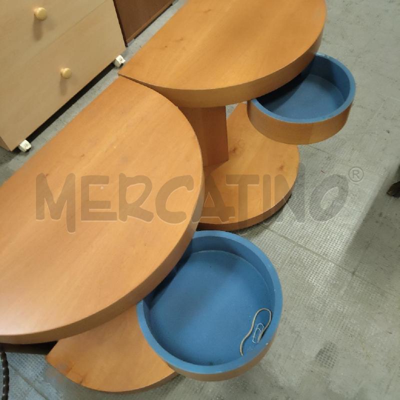 COMODINI COPPIA CHIARI ROTELLE MEZZA LUNA  | Mercatino dell'Usato Domodossola 4