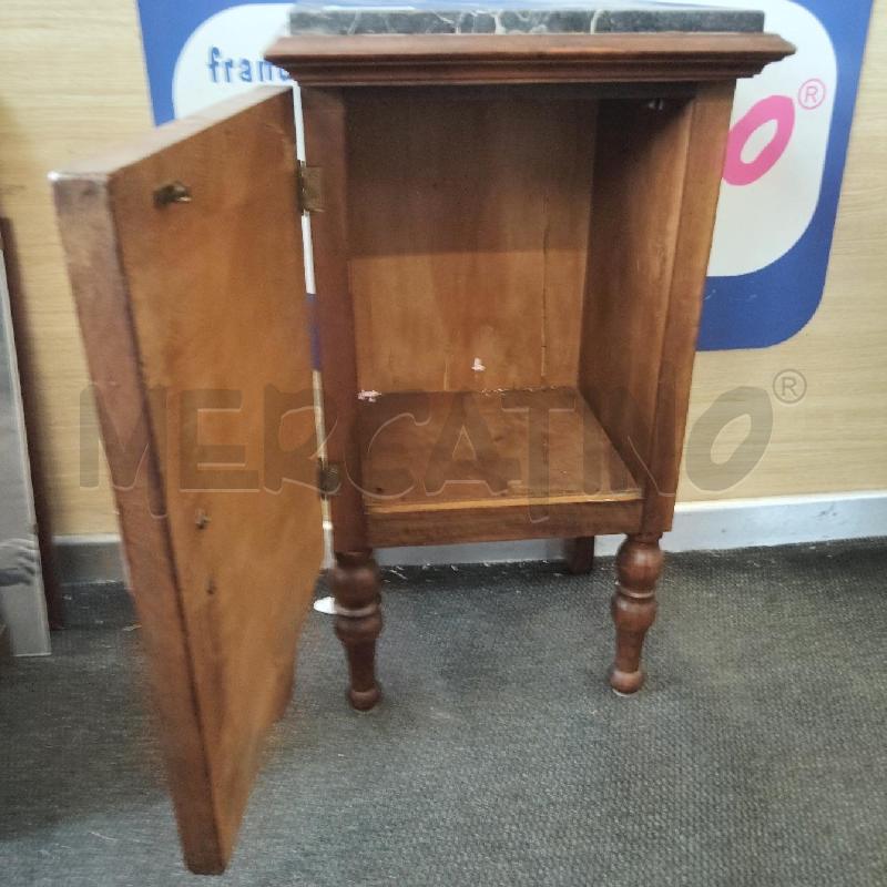 COMODINO LEGNO MARMO SOPRA | Mercatino dell'Usato Domodossola 2