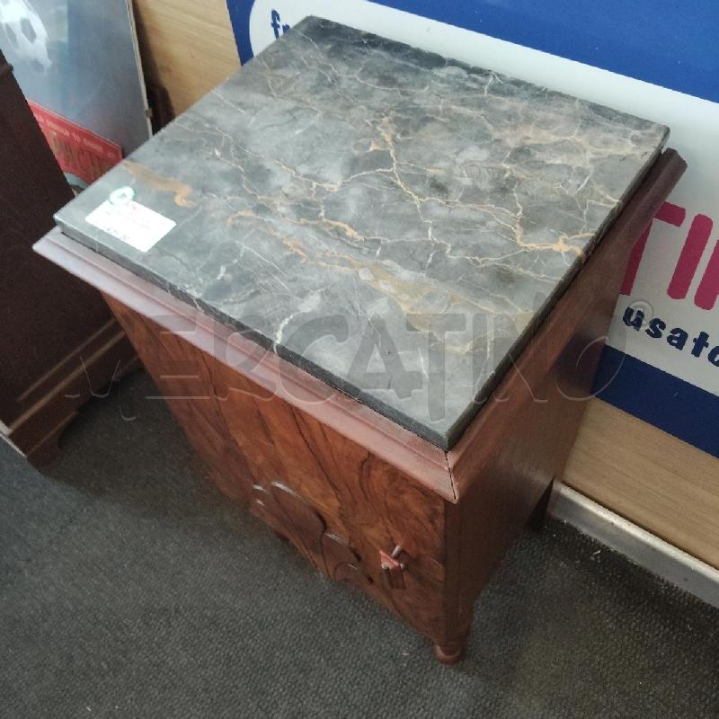 COMODINO LEGNO MARMO SOPRA | Mercatino dell'Usato Domodossola 3