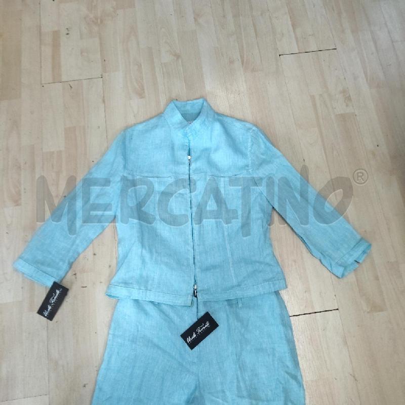 COMPLETO DONNA LINO CELESTE GIACCA PANTALONI PENNY BLACK | Mercatino dell'Usato Domodossola 2