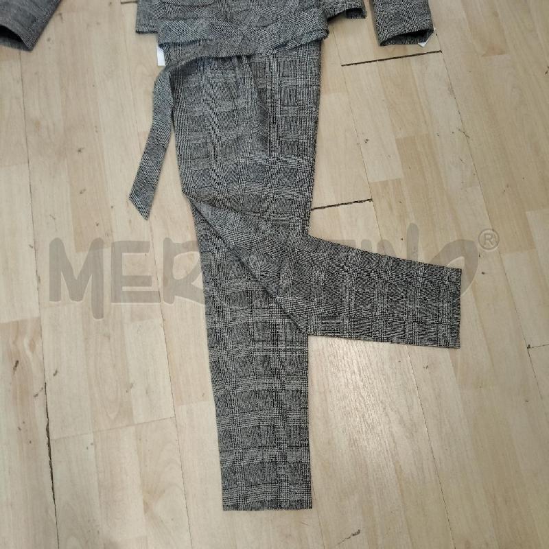 COMPLETO DONNA PANTALONE CON CINTURA+GIACCA GRIGIO SCOZZESE  | Mercatino dell'Usato Domodossola 3