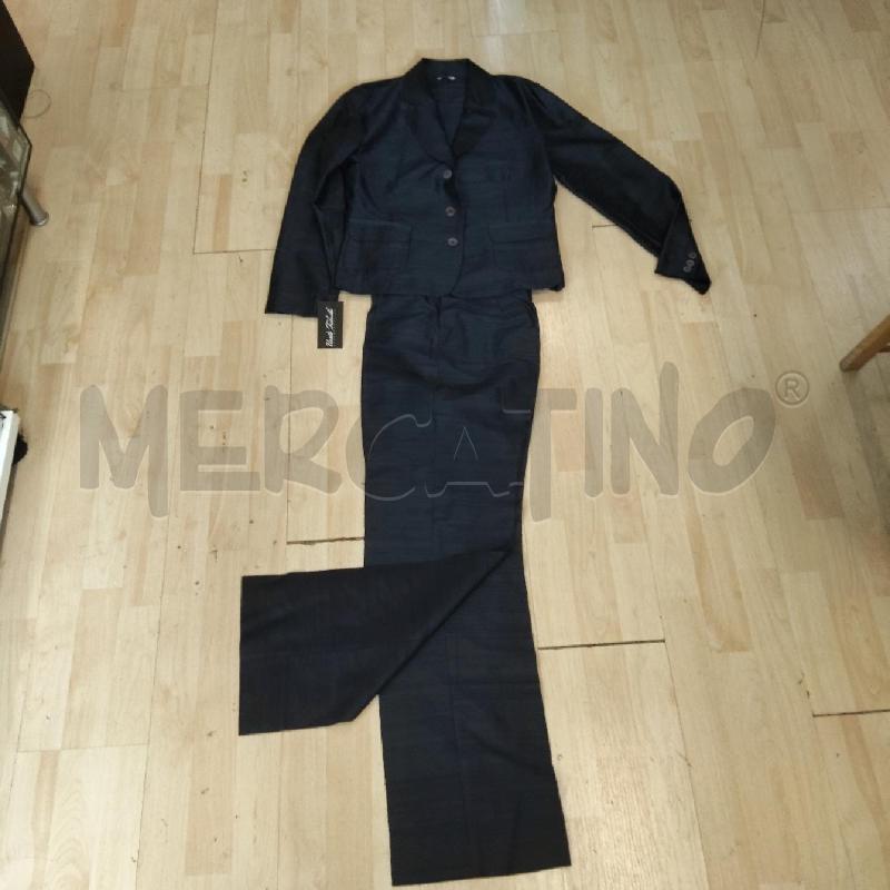 COMPLETO DONNA SETA BLU SCURO GIACCA+PANTALONE I BLUES | Mercatino dell'Usato Domodossola 1