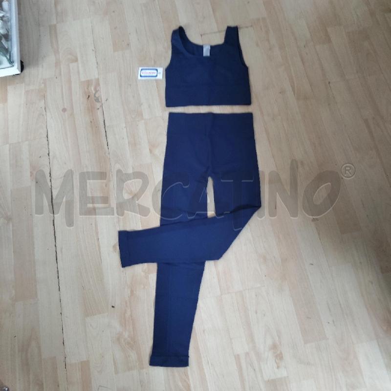 COMPLETO DONNA SPORT YAMAMAY BLU ELETTRICO TOP+LEGGHINS | Mercatino dell'Usato Domodossola 1