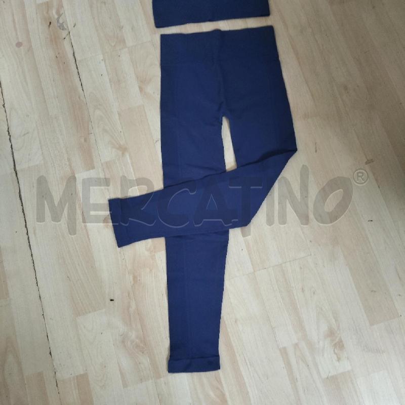 COMPLETO DONNA SPORT YAMAMAY BLU ELETTRICO TOP+LEGGHINS | Mercatino dell'Usato Domodossola 3