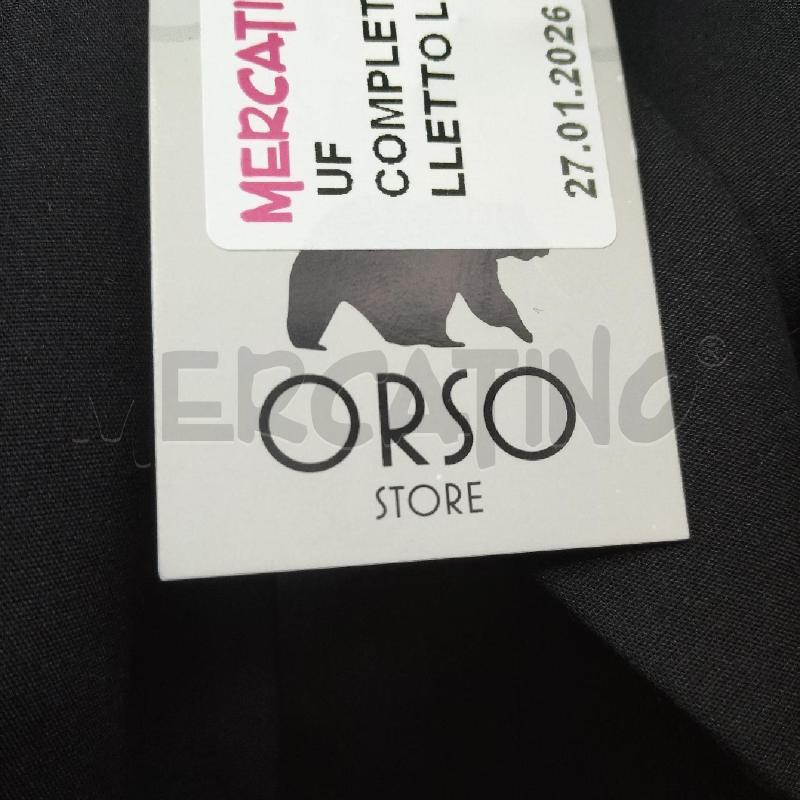 COMPLETO UOMO NERO COLLETTO LUCIDO ORSO | Mercatino dell'Usato Domodossola 4