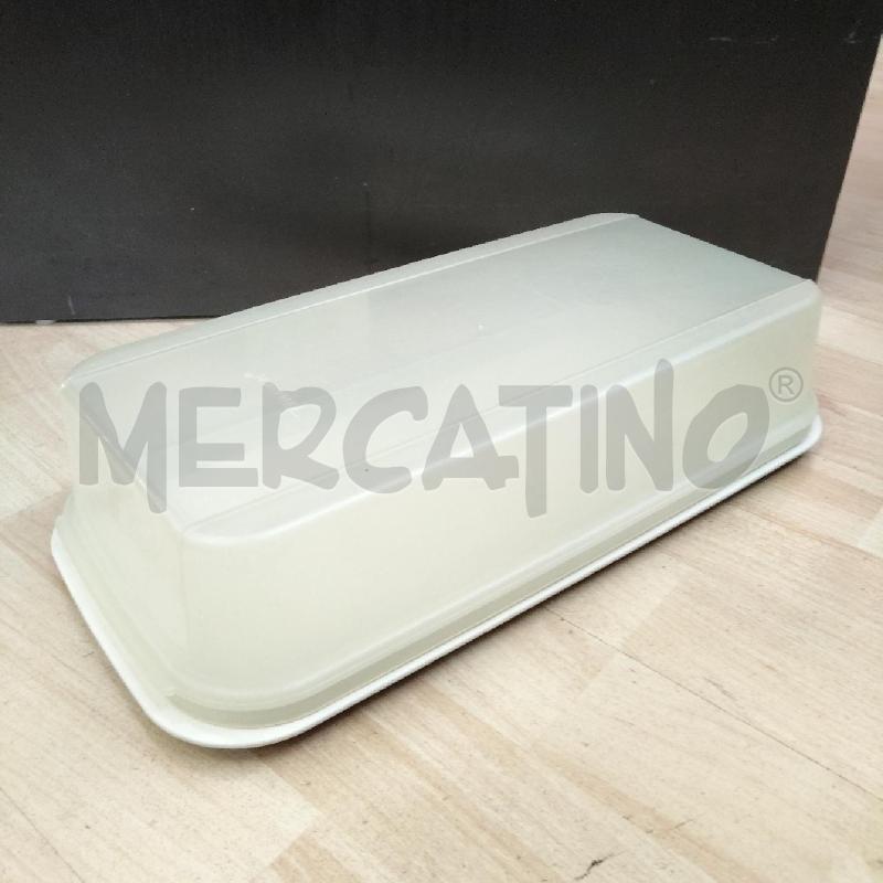 CONTENITORE PLASTICA RETTANGOLARE GRANDE COPERCHIO BIANCO TUPPERWARE | Mercatino dell'Usato Domodossola 1
