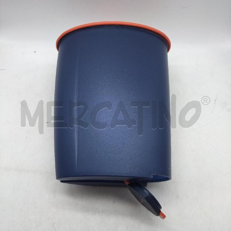 CONTENITORE PLASTICA TUPPERWARE GRANDE BLU TAPPO ARANCIONE | Mercatino dell'Usato Domodossola 3