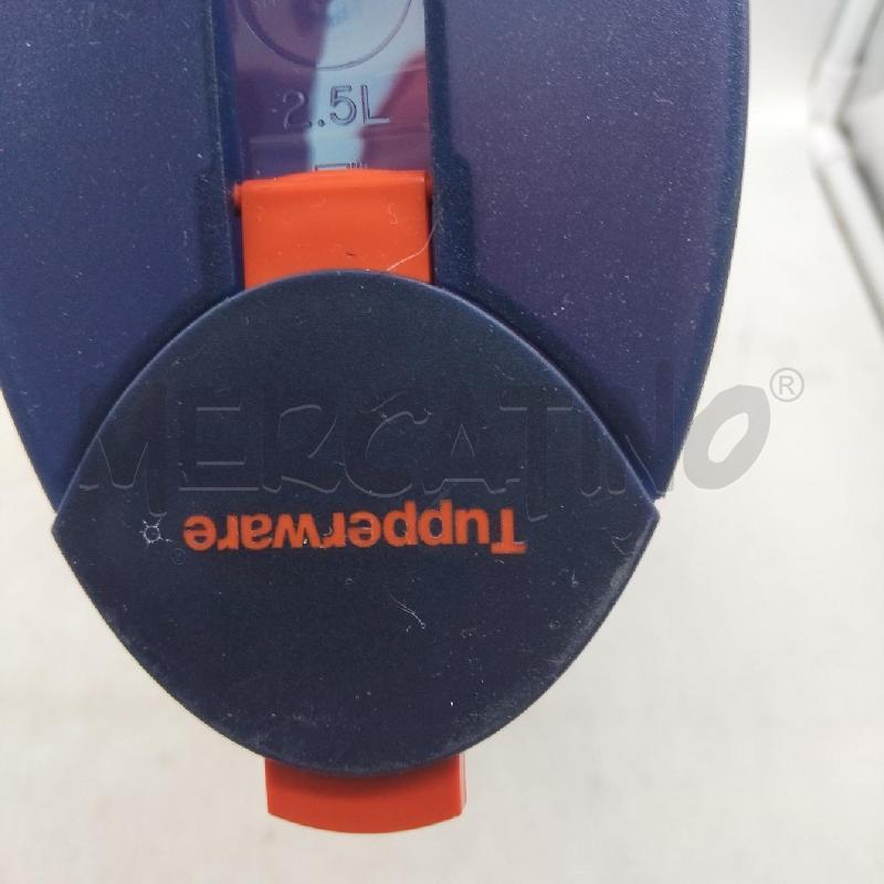 CONTENITORE PLASTICA TUPPERWARE GRANDE BLU TAPPO ARANCIONE | Mercatino dell'Usato Domodossola 4