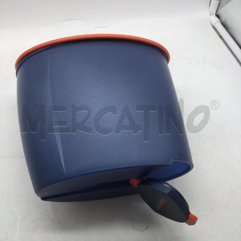 CONTENITORE PLASTICA TUPPERWARE PICCOLO BLU TAPPO ARANCIONE | Mercatino dell'Usato Domodossola 2