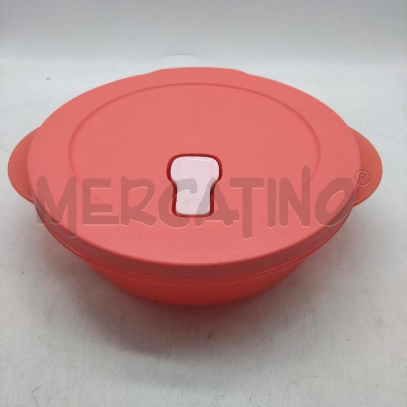 CONTENITORE PLASTICA TUPPERWARE ROTONDO ROSSO | Mercatino dell'Usato Domodossola 1