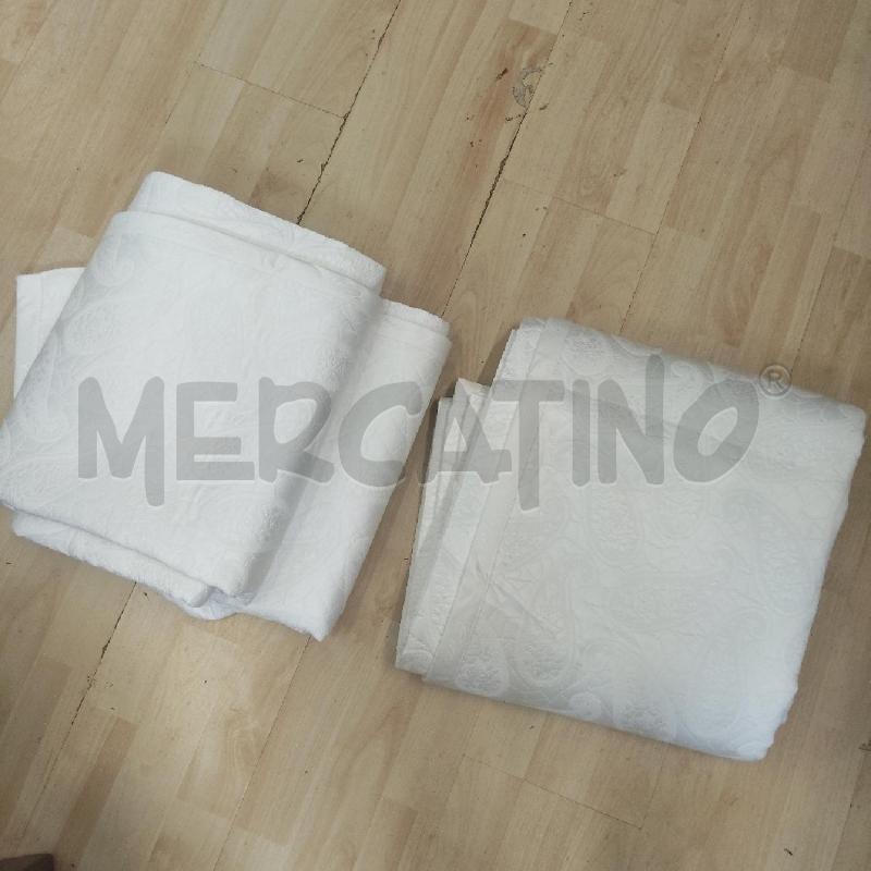 COPRI LETTO MATRIMONIALE BIANCO DAMASCATO CARLUCCI | Mercatino dell'Usato Domodossola 2