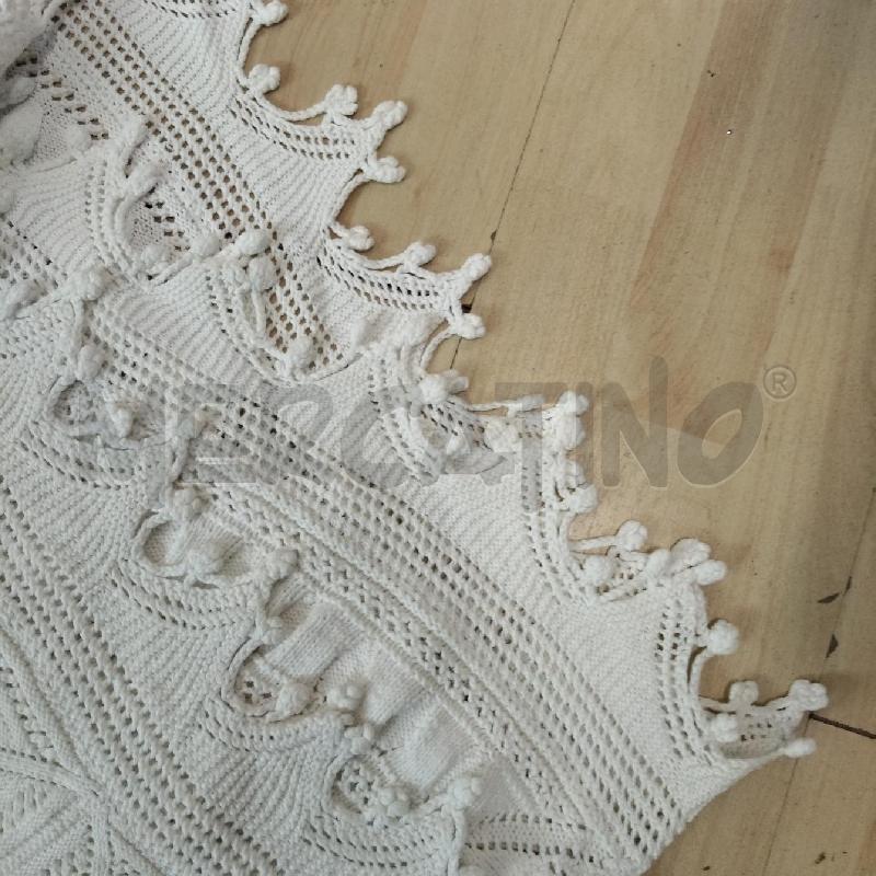 COPRI LETTO MATRIMONIALE BIANCO UNCINETTO | Mercatino dell'Usato Domodossola 3