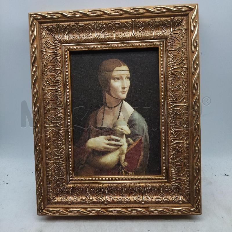 CORNICE DORATA DONNA CON ERMELLINO  | Mercatino dell'Usato Domodossola 1