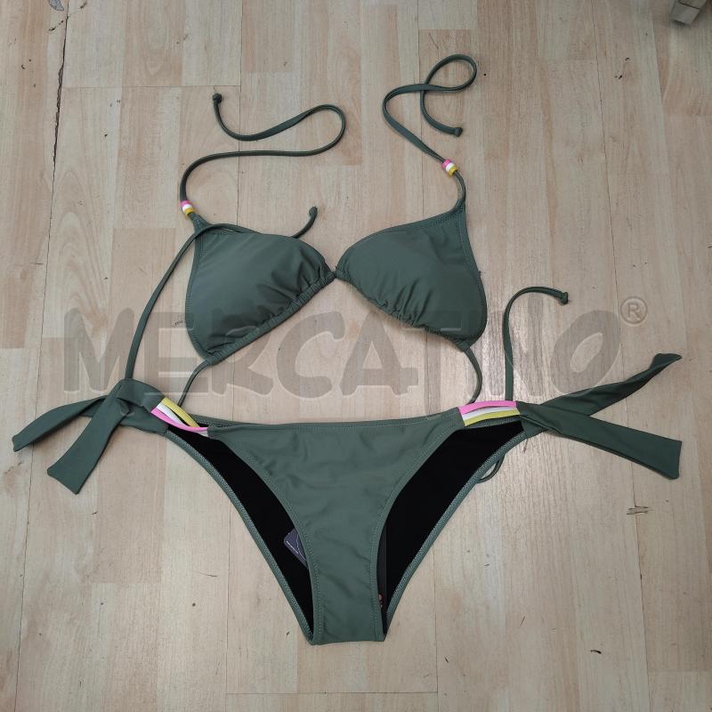 COSTUME DONNA BIKINI VERDE FASCIE COLORATE SUN68 | Mercatino dell'Usato Domodossola 1