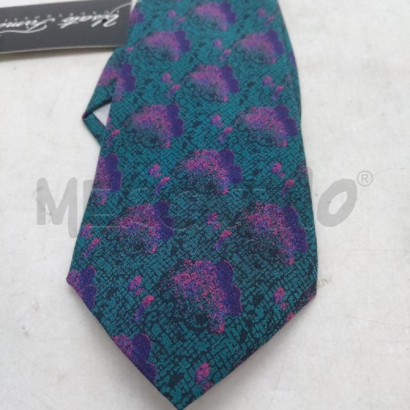 CRAVATTA VERDE OTTABIO FANTASIA VIOLA FUCSIA PACO RABANNE SETA | Mercatino dell'Usato Domodossola 2