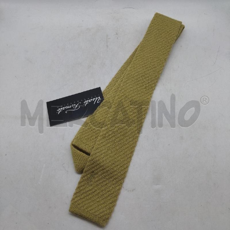 CRAVATTA VERDE SENAPE LANA IVES SAINT LAURENT | Mercatino dell'Usato Domodossola 1