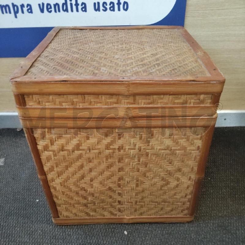 CUBO VIMINI CON COPERCHIO  | Mercatino dell'Usato Domodossola 1