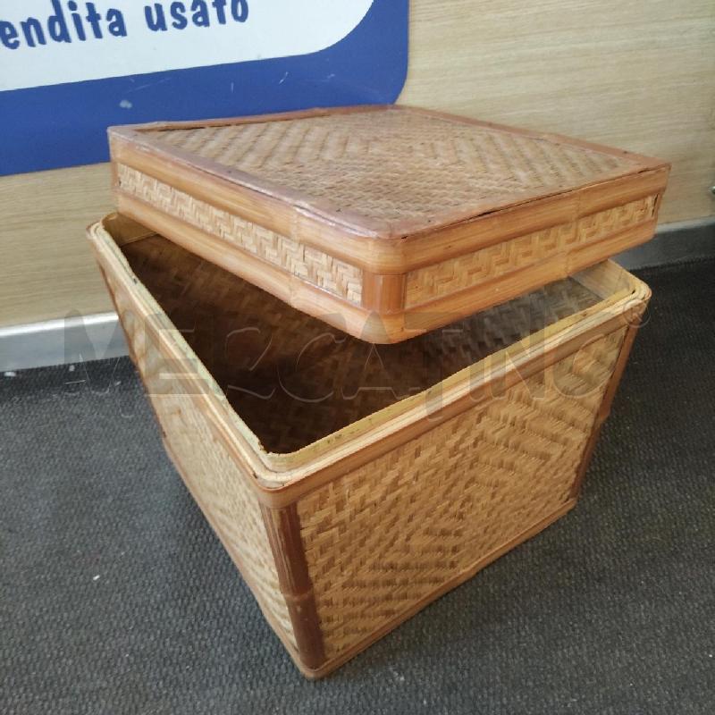 CUBO VIMINI CON COPERCHIO  | Mercatino dell'Usato Domodossola 4