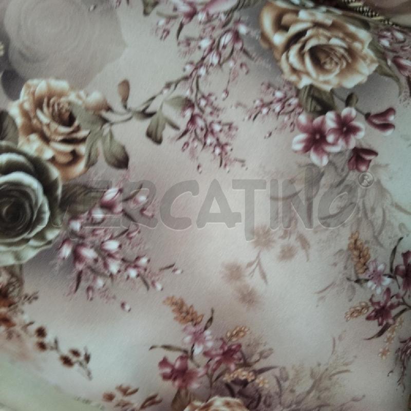 CUSCINO GRANDE RETTANGOLARE FIORI ROSA BEIGE  | Mercatino dell'Usato Domodossola 2