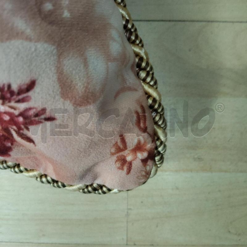 CUSCINO GRANDE RETTANGOLARE FIORI ROSA BEIGE  | Mercatino dell'Usato Domodossola 3