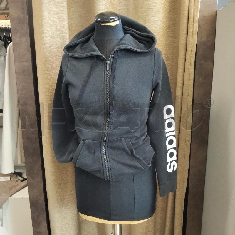 FELPA DONNA NERA ADIDAS CAPPUCCIO  | Mercatino dell'Usato Domodossola 1