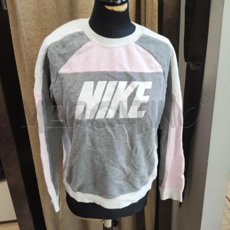 FELPA DONNA NIKE GRIGIA BIANCA ROSA  | Mercatino dell'Usato Domodossola 1
