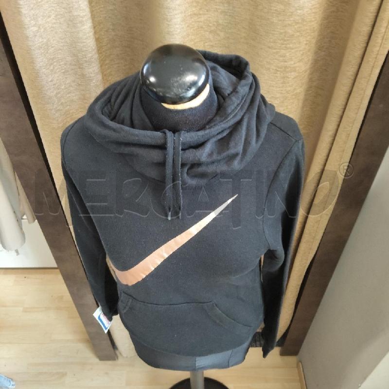 FELPA DONNA NIKE NERA CAPPUCCIO BAFFO BRONZO  | Mercatino dell'Usato Domodossola 2
