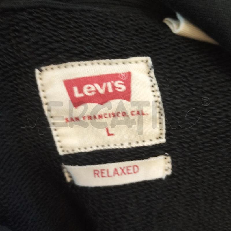 FELPA UOMO NERA LEVI'S CAPPUCCIO | Mercatino dell'Usato Domodossola 3