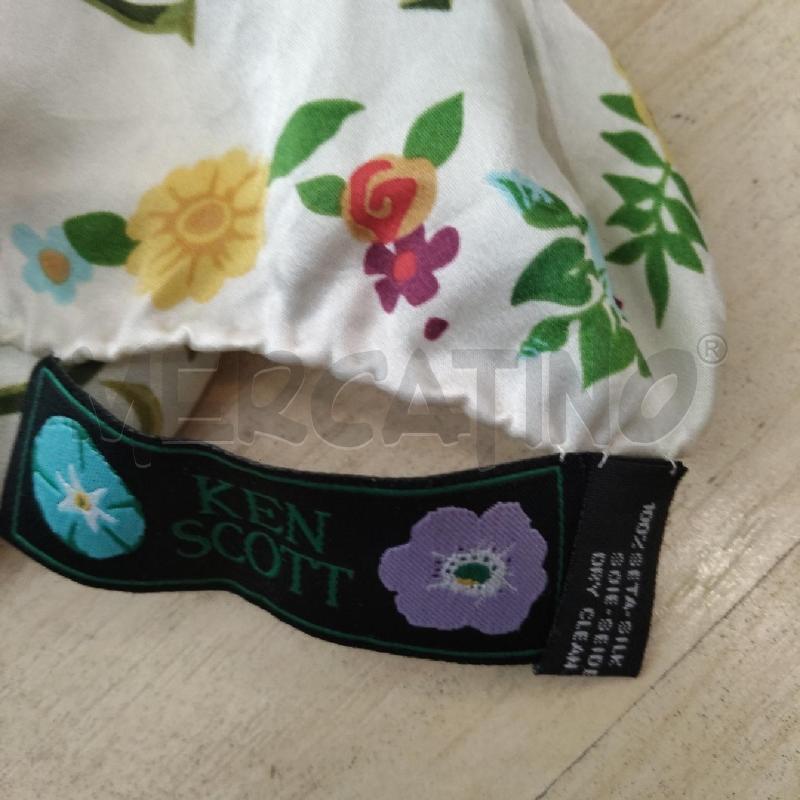 FOULARD PANNA FIORI KEN SCOTT SETA | Mercatino dell'Usato Domodossola 3
