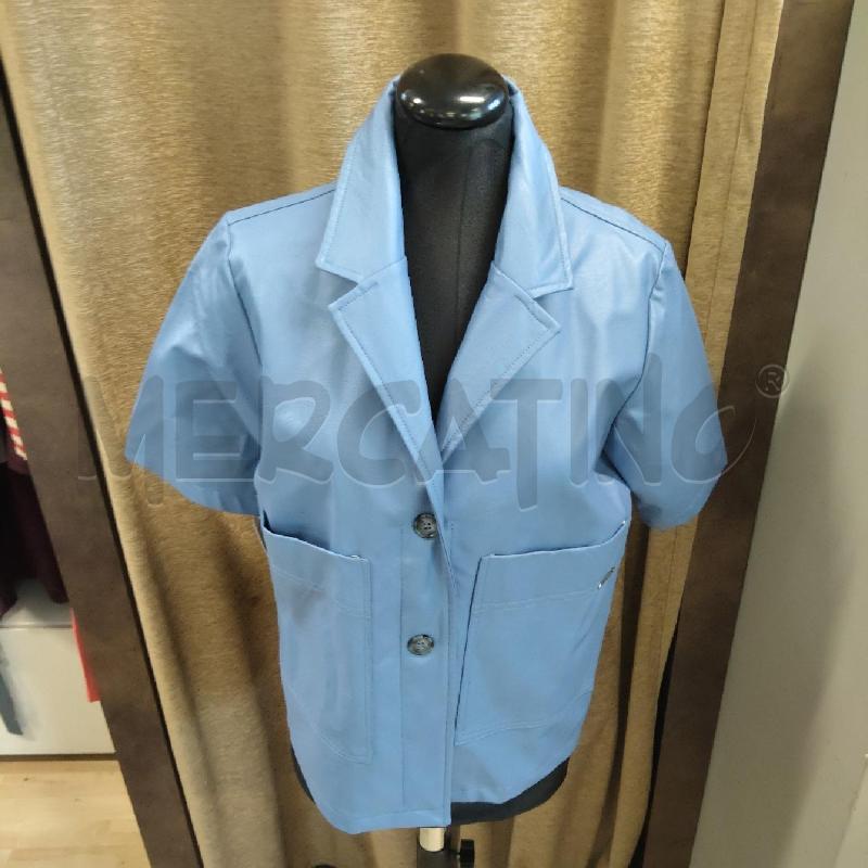GIACCA DONNA AZZURRA M.C. FINTA PELLE SANDRO FERRONE | Mercatino dell'Usato Domodossola 2