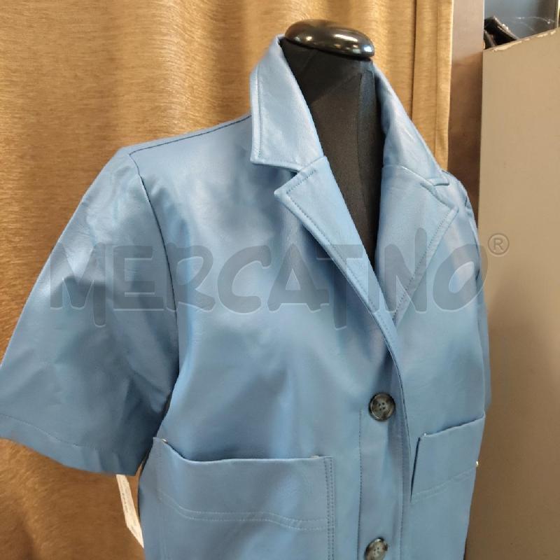 GIACCA DONNA AZZURRA M.C. FINTA PELLE SANDRO FERRONE | Mercatino dell'Usato Domodossola 3