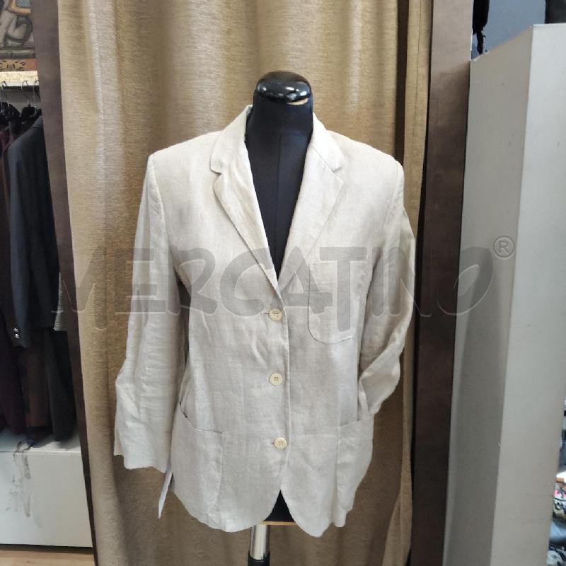 GIACCA DONNA LINO ECRU 3 BOTTONI ARMANI JEANS  | Mercatino dell'Usato Domodossola 1