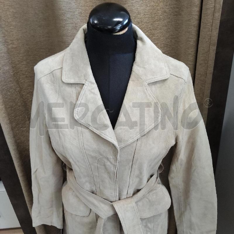 GIACCA DONNA LUNGA BEIGE PELLE SCAMOSCIATA BATA AND MORE | Mercatino dell'Usato Domodossola 2