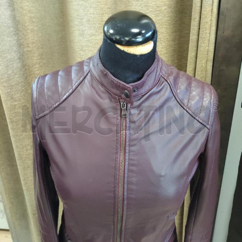 GIACCA DONNA PERLLE BORDEAUX VERA PELLE | Mercatino dell'Usato Domodossola 2