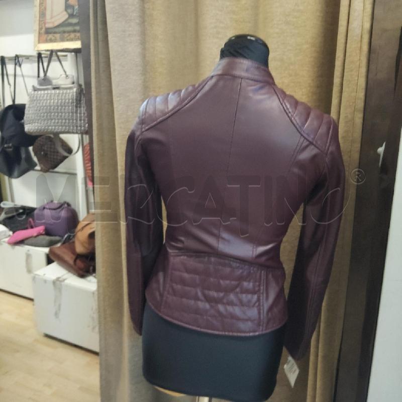 GIACCA DONNA PERLLE BORDEAUX VERA PELLE | Mercatino dell'Usato Domodossola 3
