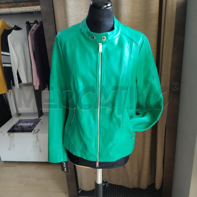GIACCA DONNA VERDE FINTA PELLE FIORELLA RUBINO | Mercatino dell'Usato Domodossola 1