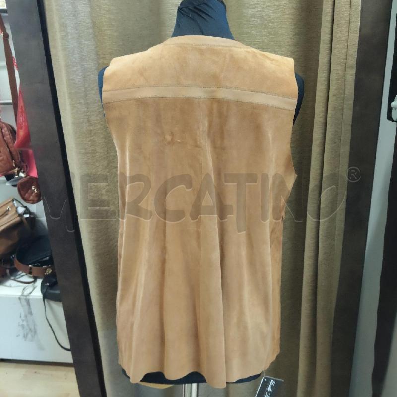 GILET DONNA BEIGE PINKO FRANGE VERA PELLE | Mercatino dell'Usato Domodossola 3